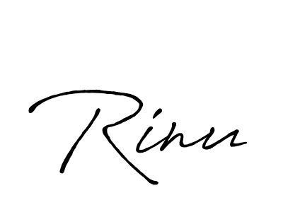 Create a beautiful signature design for name Rinu. With this signature (Antro_Vectra_Bolder) fonts, you can make a handwritten signature for free. Rinu signature style 7 images and pictures png