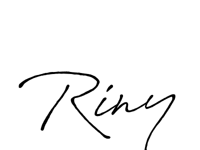 You should practise on your own different ways (Antro_Vectra_Bolder) to write your name (Riny) in signature. don't let someone else do it for you. Riny signature style 7 images and pictures png