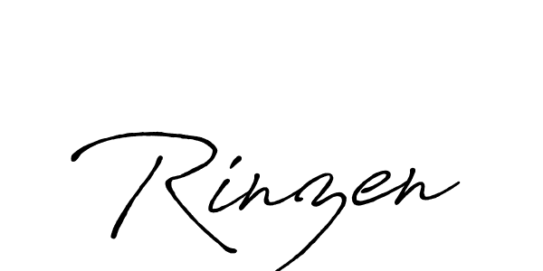 How to make Rinzen name signature. Use Antro_Vectra_Bolder style for creating short signs online. This is the latest handwritten sign. Rinzen signature style 7 images and pictures png