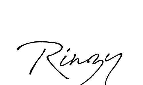 Similarly Antro_Vectra_Bolder is the best handwritten signature design. Signature creator online .You can use it as an online autograph creator for name Rinzy. Rinzy signature style 7 images and pictures png