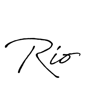 if you are searching for the best signature style for your name Rio. so please give up your signature search. here we have designed multiple signature styles  using Antro_Vectra_Bolder. Rio signature style 7 images and pictures png