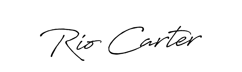 This is the best signature style for the Rio Carter name. Also you like these signature font (Antro_Vectra_Bolder). Mix name signature. Rio Carter signature style 7 images and pictures png