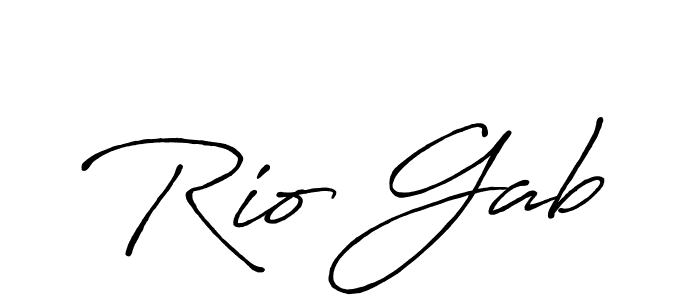 Make a beautiful signature design for name Rio Gab. With this signature (Antro_Vectra_Bolder) style, you can create a handwritten signature for free. Rio Gab signature style 7 images and pictures png