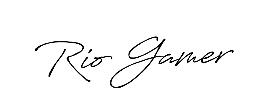 Rio Gamer stylish signature style. Best Handwritten Sign (Antro_Vectra_Bolder) for my name. Handwritten Signature Collection Ideas for my name Rio Gamer. Rio Gamer signature style 7 images and pictures png