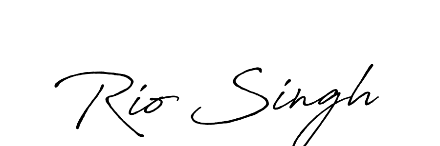 The best way (Antro_Vectra_Bolder) to make a short signature is to pick only two or three words in your name. The name Rio Singh include a total of six letters. For converting this name. Rio Singh signature style 7 images and pictures png