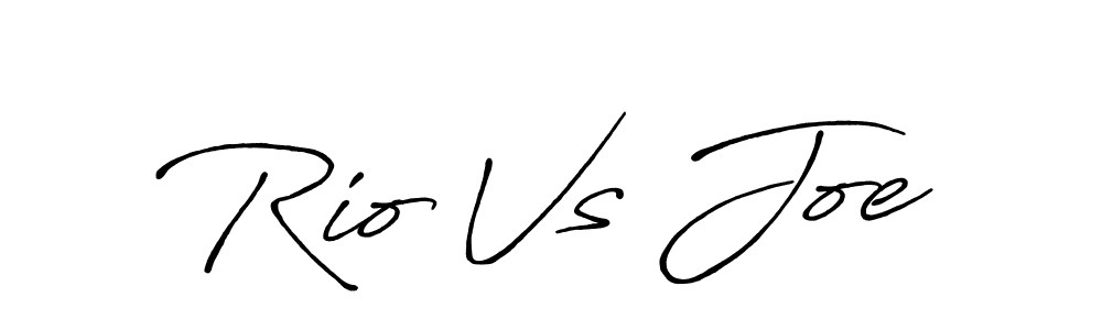 Create a beautiful signature design for name Rio Vs Joe. With this signature (Antro_Vectra_Bolder) fonts, you can make a handwritten signature for free. Rio Vs Joe signature style 7 images and pictures png