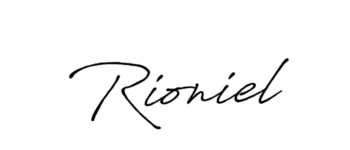 Make a short Rioniel signature style. Manage your documents anywhere anytime using Antro_Vectra_Bolder. Create and add eSignatures, submit forms, share and send files easily. Rioniel signature style 7 images and pictures png