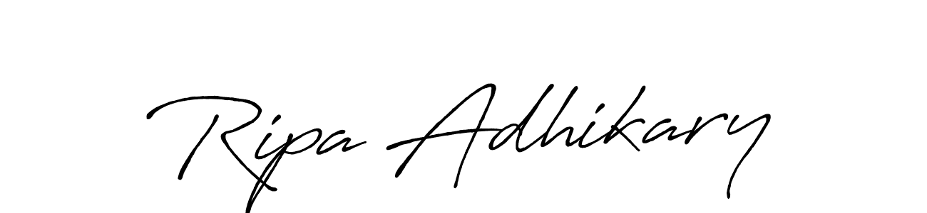 Design your own signature with our free online signature maker. With this signature software, you can create a handwritten (Antro_Vectra_Bolder) signature for name Ripa Adhikary. Ripa Adhikary signature style 7 images and pictures png