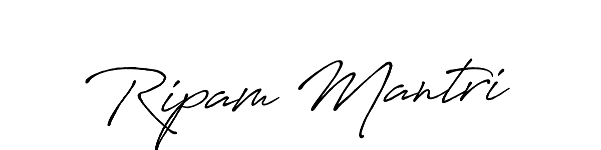 Design your own signature with our free online signature maker. With this signature software, you can create a handwritten (Antro_Vectra_Bolder) signature for name Ripam Mantri. Ripam Mantri signature style 7 images and pictures png