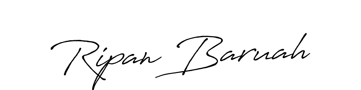 Ripan Baruah stylish signature style. Best Handwritten Sign (Antro_Vectra_Bolder) for my name. Handwritten Signature Collection Ideas for my name Ripan Baruah. Ripan Baruah signature style 7 images and pictures png
