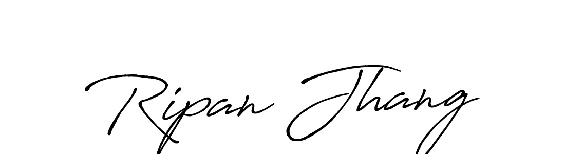 Make a beautiful signature design for name Ripan Jhang. With this signature (Antro_Vectra_Bolder) style, you can create a handwritten signature for free. Ripan Jhang signature style 7 images and pictures png