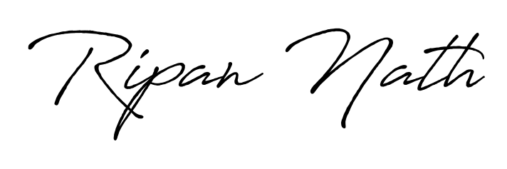 Looking for an artistic signature for Ripan Nath? The Antro_Vectra_Bolder calligraphy style gives a sophisticated flow suitable for business cards and emails. Ripan Nath signature style 7 images and pictures png