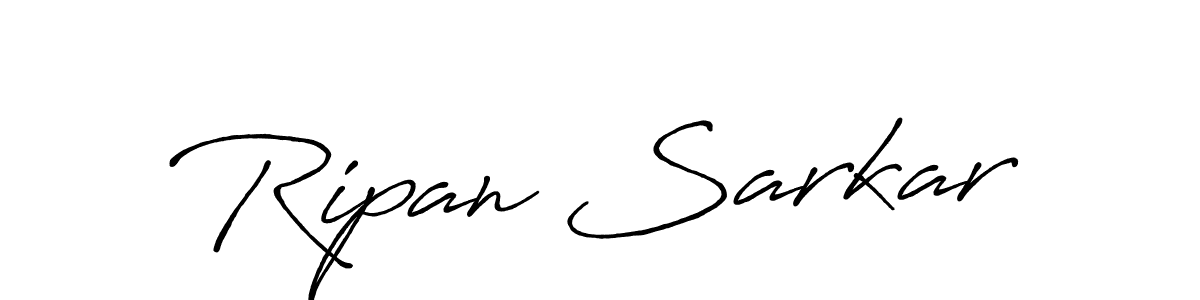 Make a beautiful signature design for name Ripan Sarkar. With this signature (Antro_Vectra_Bolder) style, you can create a handwritten signature for free. Ripan Sarkar signature style 7 images and pictures png