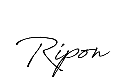 How to make Ripon signature? Antro_Vectra_Bolder is a professional autograph style. Create handwritten signature for Ripon name. Ripon signature style 7 images and pictures png