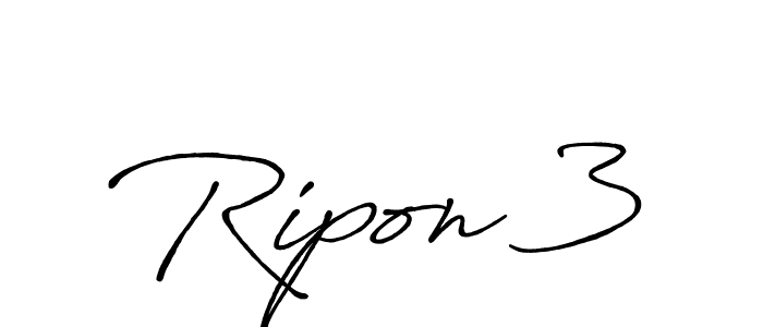 Also we have Ripon 3 name is the best signature style. Create professional handwritten signature collection using Antro_Vectra_Bolder autograph style. Ripon 3 signature style 7 images and pictures png