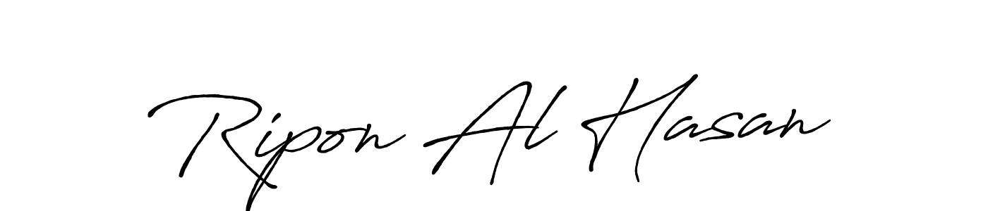 Make a beautiful signature design for name Ripon Al Hasan. With this signature (Antro_Vectra_Bolder) style, you can create a handwritten signature for free. Ripon Al Hasan signature style 7 images and pictures png