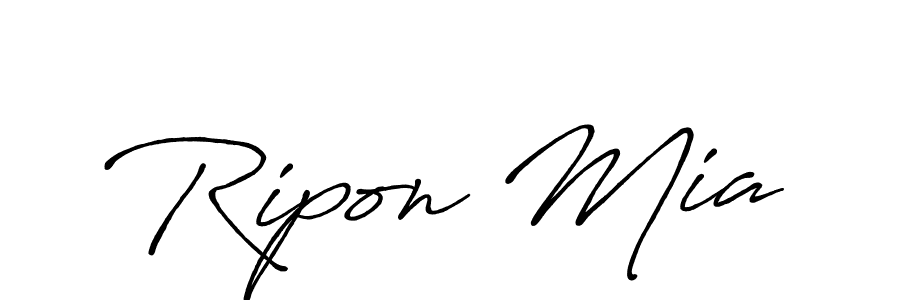 Design your own signature with our free online signature maker. With this signature software, you can create a handwritten (Antro_Vectra_Bolder) signature for name Ripon Mia. Ripon Mia signature style 7 images and pictures png