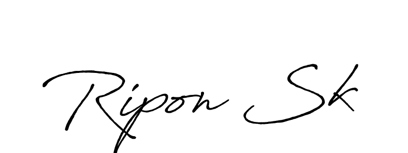 Design your own signature with our free online signature maker. With this signature software, you can create a handwritten (Antro_Vectra_Bolder) signature for name Ripon Sk. Ripon Sk signature style 7 images and pictures png