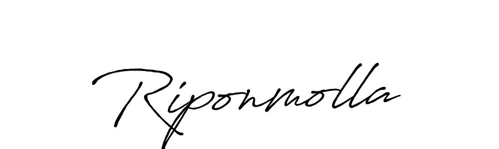 It looks lik you need a new signature style for name Riponmolla. Design unique handwritten (Antro_Vectra_Bolder) signature with our free signature maker in just a few clicks. Riponmolla signature style 7 images and pictures png