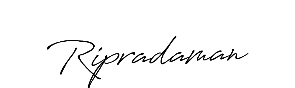 Design your own signature with our free online signature maker. With this signature software, you can create a handwritten (Antro_Vectra_Bolder) signature for name Ripradaman. Ripradaman signature style 7 images and pictures png