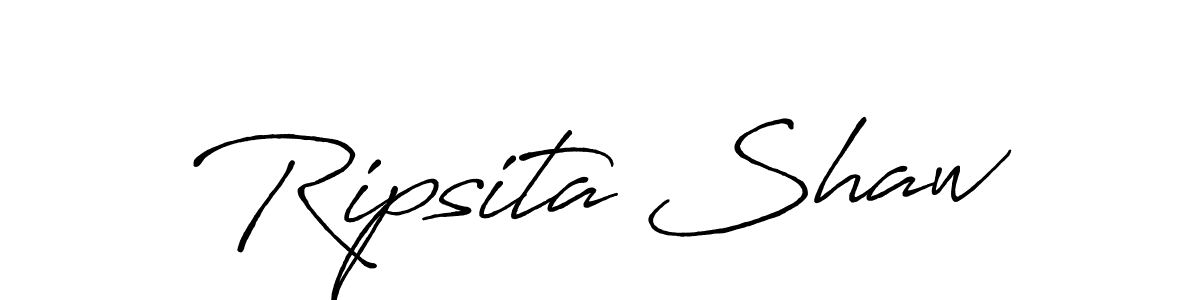 Design your own signature with our free online signature maker. With this signature software, you can create a handwritten (Antro_Vectra_Bolder) signature for name Ripsita Shaw. Ripsita Shaw signature style 7 images and pictures png