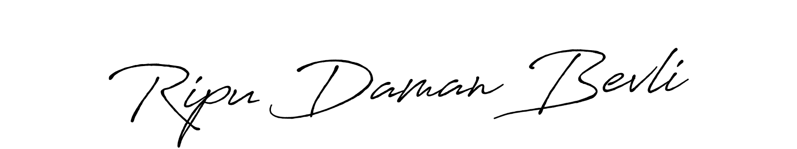 Design your own signature with our free online signature maker. With this signature software, you can create a handwritten (Antro_Vectra_Bolder) signature for name Ripu Daman Bevli. Ripu Daman Bevli signature style 7 images and pictures png