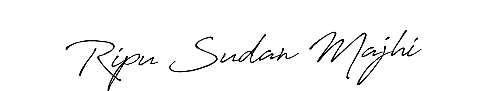 Make a beautiful signature design for name Ripu Sudan Majhi. With this signature (Antro_Vectra_Bolder) style, you can create a handwritten signature for free. Ripu Sudan Majhi signature style 7 images and pictures png