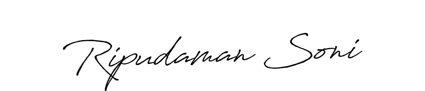 Use a signature maker to create a handwritten signature online. With this signature software, you can design (Antro_Vectra_Bolder) your own signature for name Ripudaman Soni. Ripudaman Soni signature style 7 images and pictures png
