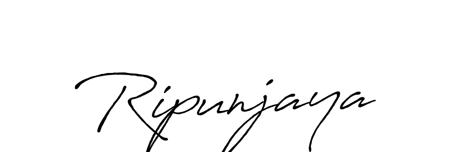 How to make Ripunjaya signature? Antro_Vectra_Bolder is a professional autograph style. Create handwritten signature for Ripunjaya name. Ripunjaya signature style 7 images and pictures png