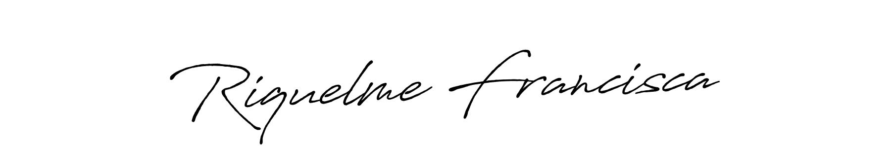 Antro_Vectra_Bolder is a professional signature style that is perfect for those who want to add a touch of class to their signature. It is also a great choice for those who want to make their signature more unique. Get Riquelme Francisca name to fancy signature for free. Riquelme Francisca signature style 7 images and pictures png