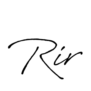 You should practise on your own different ways (Antro_Vectra_Bolder) to write your name (Rir) in signature. don't let someone else do it for you. Rir signature style 7 images and pictures png