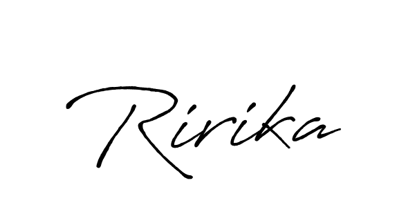 It looks lik you need a new signature style for name Ririka. Design unique handwritten (Antro_Vectra_Bolder) signature with our free signature maker in just a few clicks. Ririka signature style 7 images and pictures png