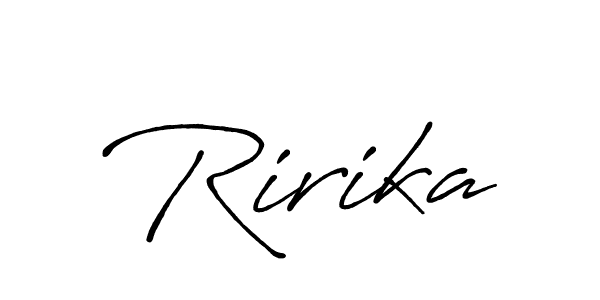 Ririka stylish signature style. Best Handwritten Sign (Antro_Vectra_Bolder) for my name. Handwritten Signature Collection Ideas for my name Ririka. Ririka signature style 7 images and pictures png