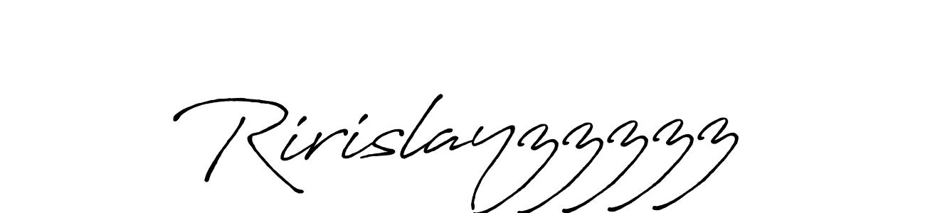 Use a signature maker to create a handwritten signature online. With this signature software, you can design (Antro_Vectra_Bolder) your own signature for name Ririslayzzzzz. Ririslayzzzzz signature style 7 images and pictures png