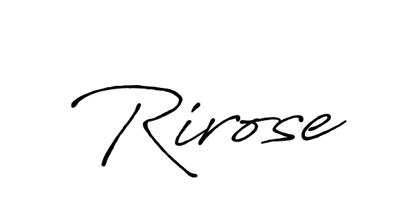You should practise on your own different ways (Antro_Vectra_Bolder) to write your name (Rirose) in signature. don't let someone else do it for you. Rirose signature style 7 images and pictures png