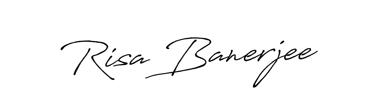 Design your own signature with our free online signature maker. With this signature software, you can create a handwritten (Antro_Vectra_Bolder) signature for name Risa Banerjee. Risa Banerjee signature style 7 images and pictures png