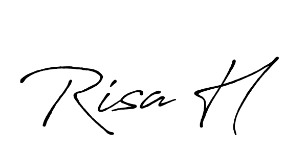 Make a beautiful signature design for name Risa H. Use this online signature maker to create a handwritten signature for free. Risa H signature style 7 images and pictures png