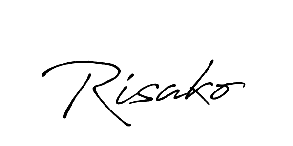 if you are searching for the best signature style for your name Risako. so please give up your signature search. here we have designed multiple signature styles  using Antro_Vectra_Bolder. Risako signature style 7 images and pictures png