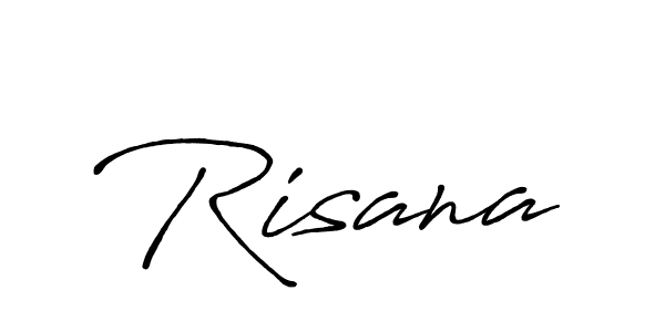 Risana stylish signature style. Best Handwritten Sign (Antro_Vectra_Bolder) for my name. Handwritten Signature Collection Ideas for my name Risana. Risana signature style 7 images and pictures png