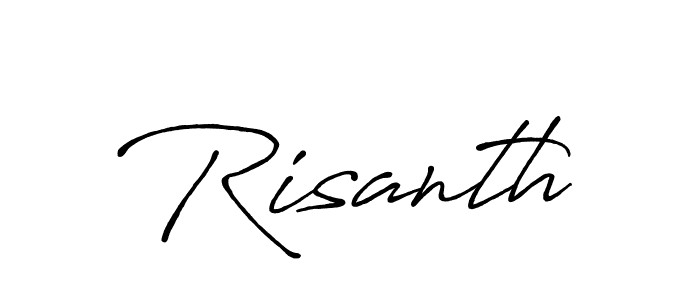 Once you've used our free online signature maker to create your best signature Antro_Vectra_Bolder style, it's time to enjoy all of the benefits that Risanth name signing documents. Risanth signature style 7 images and pictures png