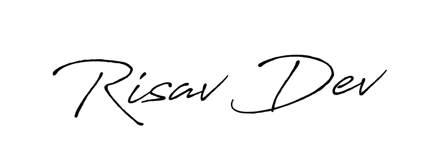 Create a beautiful signature design for name Risav Dev. With this signature (Antro_Vectra_Bolder) fonts, you can make a handwritten signature for free. Risav Dev signature style 7 images and pictures png