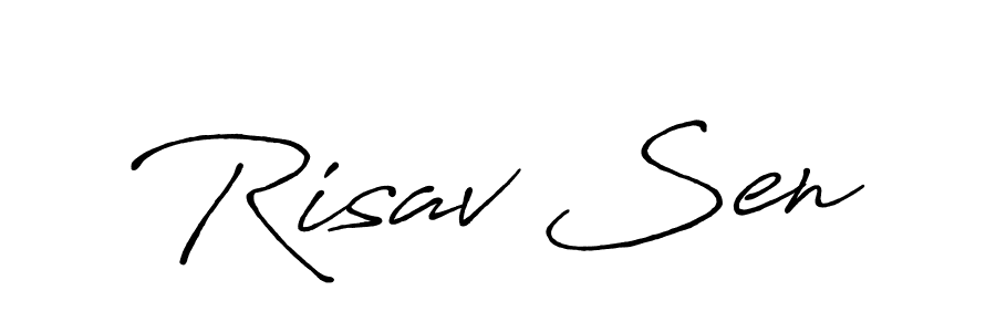 The best way (Antro_Vectra_Bolder) to make a short signature is to pick only two or three words in your name. The name Risav Sen include a total of six letters. For converting this name. Risav Sen signature style 7 images and pictures png
