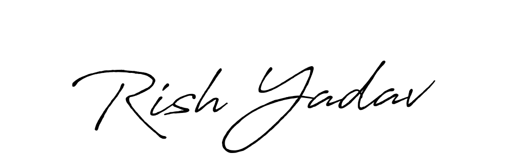 It looks lik you need a new signature style for name Rish Yadav. Design unique handwritten (Antro_Vectra_Bolder) signature with our free signature maker in just a few clicks. Rish Yadav signature style 7 images and pictures png