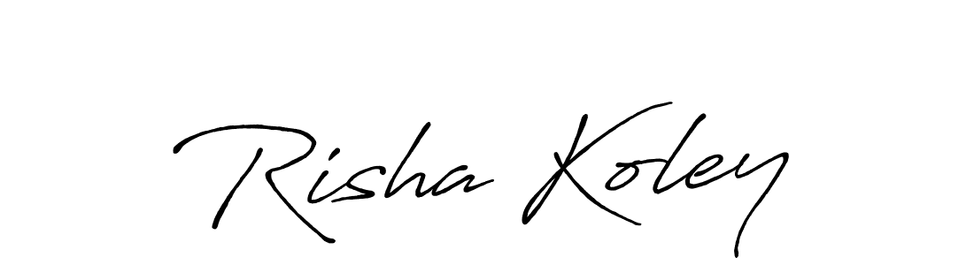 It looks lik you need a new signature style for name Risha Koley. Design unique handwritten (Antro_Vectra_Bolder) signature with our free signature maker in just a few clicks. Risha Koley signature style 7 images and pictures png