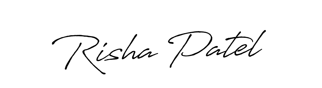 Also You can easily find your signature by using the search form. We will create Risha Patel name handwritten signature images for you free of cost using Antro_Vectra_Bolder sign style. Risha Patel signature style 7 images and pictures png