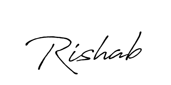 How to make Rishab name signature. Use Antro_Vectra_Bolder style for creating short signs online. This is the latest handwritten sign. Rishab signature style 7 images and pictures png