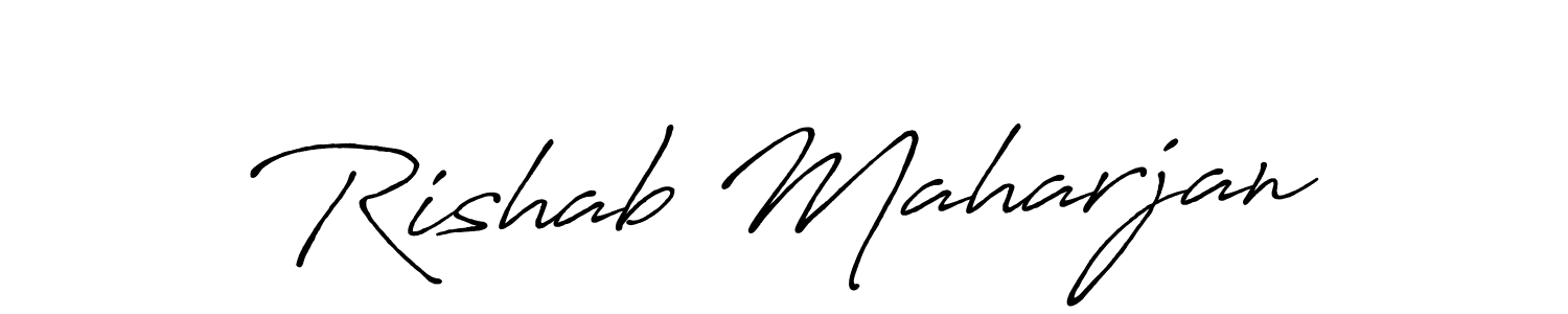 Antro_Vectra_Bolder is a professional signature style that is perfect for those who want to add a touch of class to their signature. It is also a great choice for those who want to make their signature more unique. Get Rishab Maharjan name to fancy signature for free. Rishab Maharjan signature style 7 images and pictures png