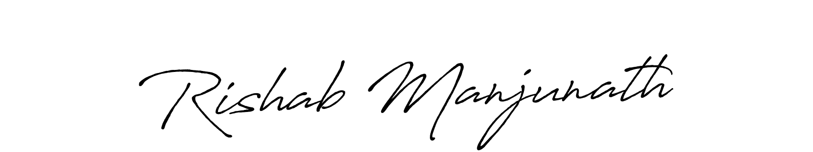 Similarly Antro_Vectra_Bolder is the best handwritten signature design. Signature creator online .You can use it as an online autograph creator for name Rishab Manjunath. Rishab Manjunath signature style 7 images and pictures png