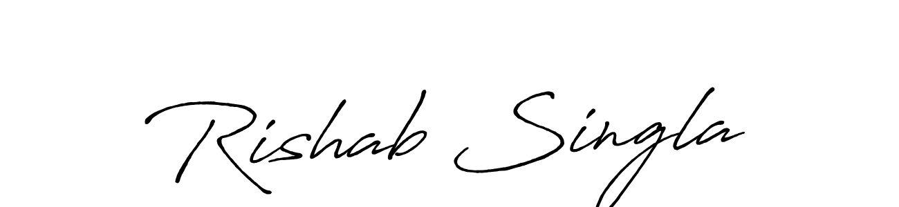 This is the best signature style for the Rishab Singla name. Also you like these signature font (Antro_Vectra_Bolder). Mix name signature. Rishab Singla signature style 7 images and pictures png