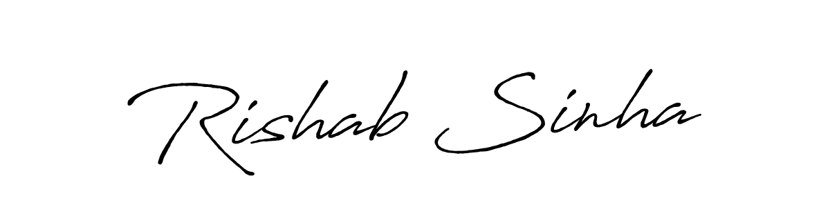 How to make Rishab Sinha signature? Antro_Vectra_Bolder is a professional autograph style. Create handwritten signature for Rishab Sinha name. Rishab Sinha signature style 7 images and pictures png